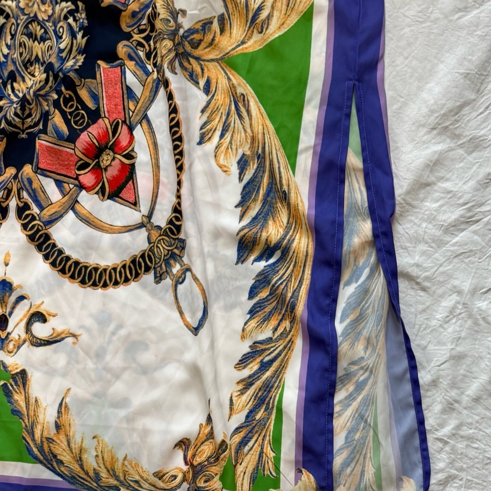 White And Cream Maxi Sundress With Flutter Sleeves - image 2